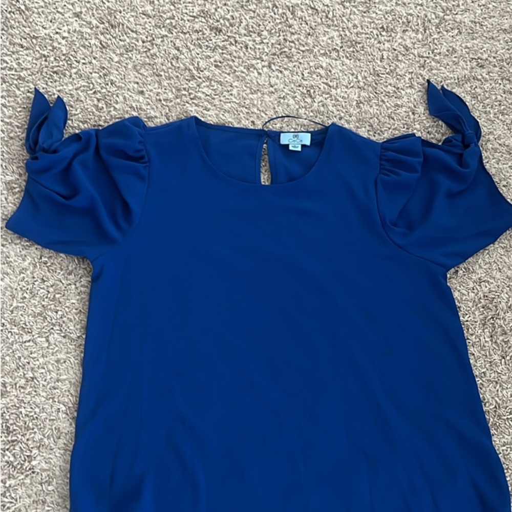 CeCe Sapphire Blouse with Bow Sleeves